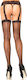 721766q Sheer Back Seam Garter Belt Stocking Plus Si Σετ Καλτσοδέτες Μαύρες