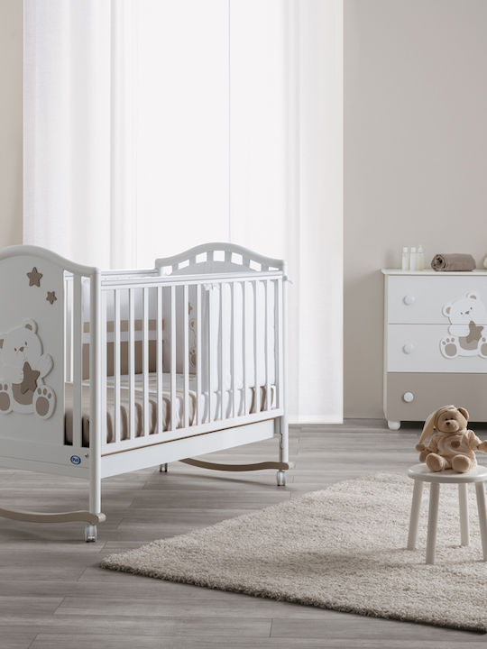 Pali Babybett Weiß für Matratze 64x126cm