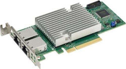 Placă de rețea Supermicro AOC-STG-B2T cu două porturi 10Gb PCI-E X8 BCM57416 2x RJ45 în Placă de rețea Supermicro AOC-STG-B2T cu două porturi 10Gb PCI-E X8 BCM57416 2x RJ45 în