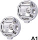 Autoline H3 Round Headlights Car A1 Universal 12V 55W 8cm 2pcs