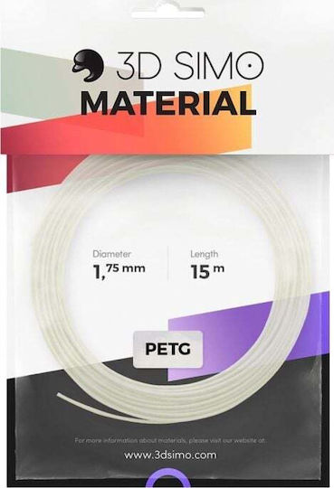 3DSimo PETG 3D Printer Filament 1.75mm Λευκό 1τμχ (Refill)