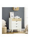 Wooden Chest of Drawers with 5 Drawers White 60x40x77.5cm