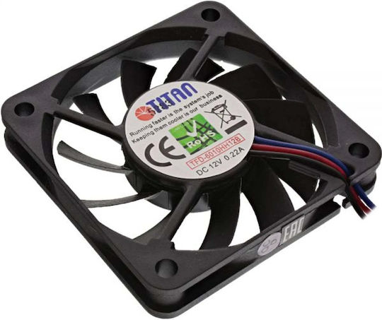 Titan Case Fan 120mm (4800rpm / 20.26cfm) Χωρίς Led Φωτισμό και Σύνδεση 3-Pin