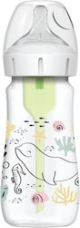 Dr. Brown's Natural Flow Options Plastic Baby Bottle with Silicone Teat for 0+ Months Whale 270ml