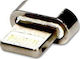 Reductor cablu magnetic USB 2.0 cu capăt Lightning-m, reducere 0, argintiu