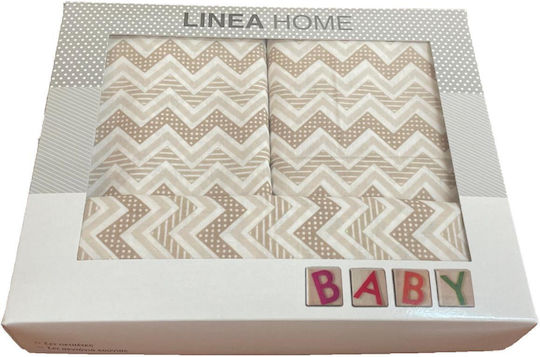 Linea Home Baby Sheets Beige Set 120x160cm