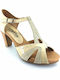 Leder Sandalen Beige
