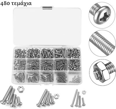 Phillips Screw Inox 480pcs in Case