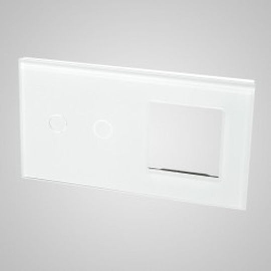 Touchme Schalterrahmen 2-fach in Weiß Farbe TM702728W