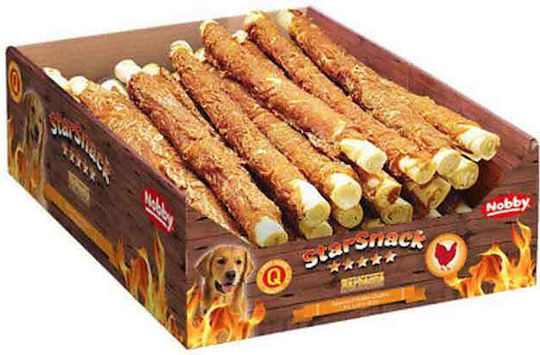 Nobby Starsnack Bbq Wrapped Dog Stick Treats Medium Breeds with Chicken, Meat and Pork 13cm