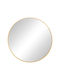 Pakketo Emmett Wall Mirror with Gold Metallic Frame Diameter 80cm 1pcs