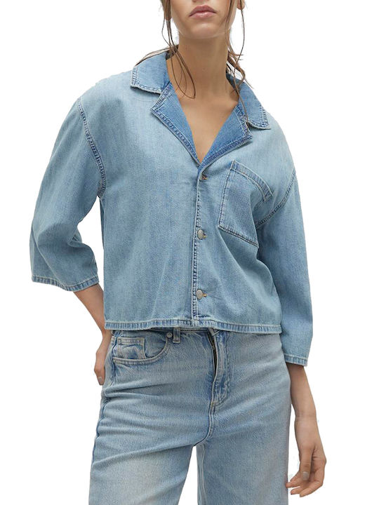 Vero Moda Women's Short Jean Jacket Light Blue