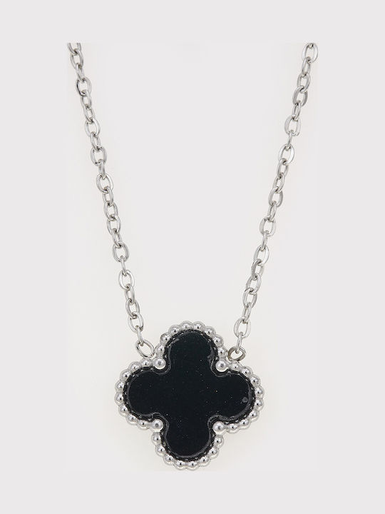 Sequoia Women's Steel Necklace Flower Design Si...