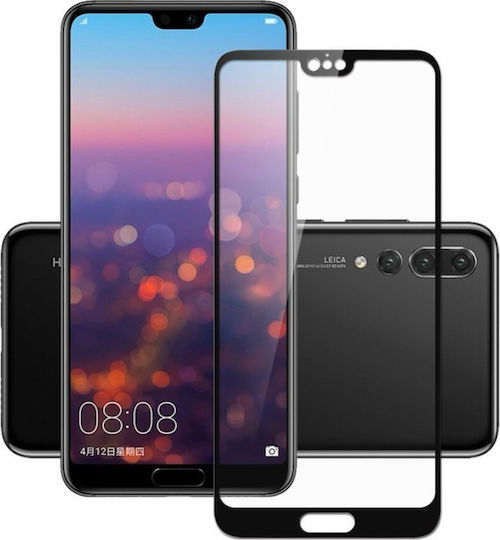 5D Full Face Tempered Glass Μαύρο (Huawei P20)