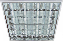 DIL Fluoreszierende Deckenleuchte mit 4 Lampenplätzen Form T5 für Fassung G5 L119.5xB59.5xH8cm.
