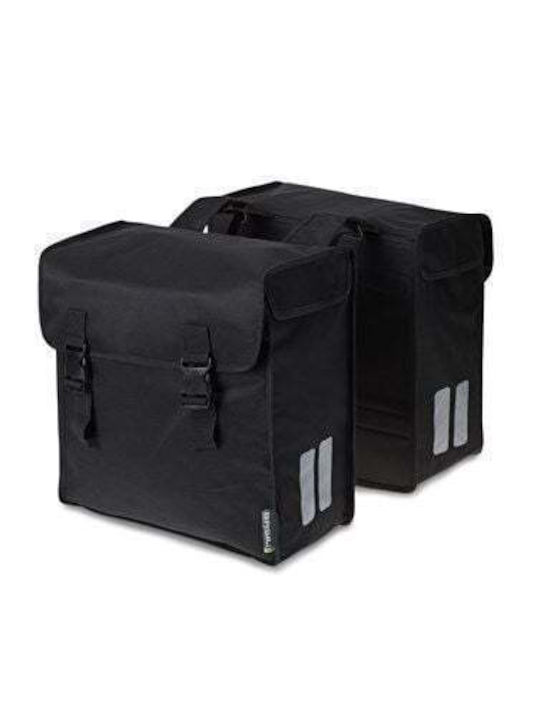 Basil Doppeltes Fahrradkorb-Tasche 52l Schwarz