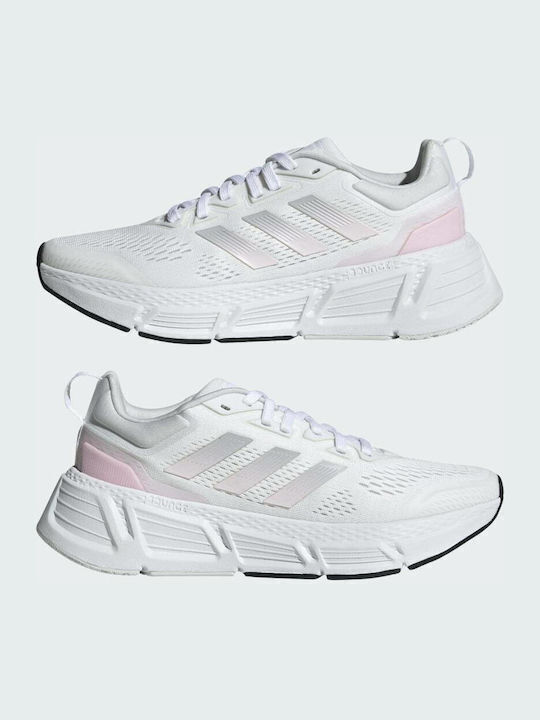 Adidas Questar Γυναικεία Αθλητικά Παπούτσια Running Cloud White / Matte Silver / Almost Pink