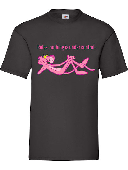 Fruit of the Loom Pink Panther Blouse Black Cotton