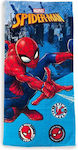 Πετσέτα Θαλάσσης Quick Dry Marvel Spider-man 96 70x140 Digital Print Sky Blue 100% Microfiber