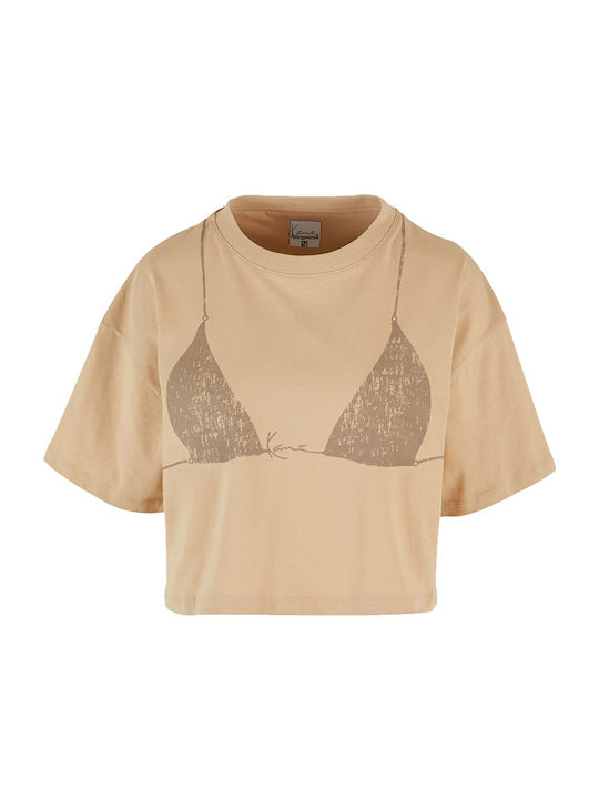 Karl Kani Signature Women's Crop T-shirt Brown