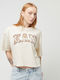 Serif Damen Crop T-Shirt Off White