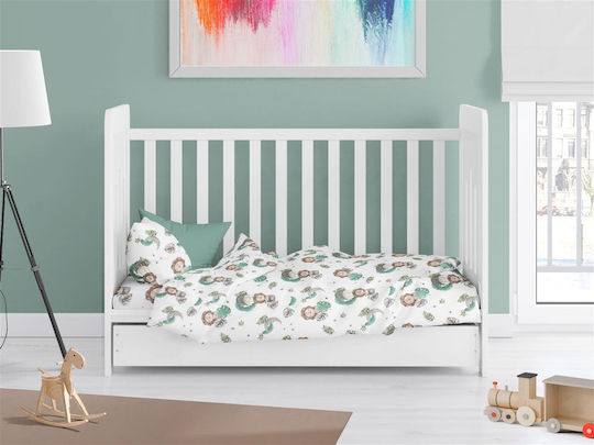 Dimcol Βρεφική Παπλωματοθήκη Bebe Green 120x160εκ.