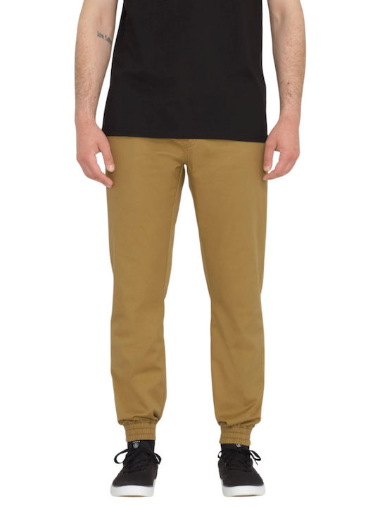 Volcom Men's Trousers in Slim Fit Brown