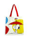 Sac de bumbac Snoopy Peanuts premium din hârtie