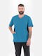 Women's Blouse with V Neckline Blue