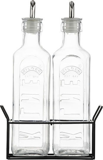 KIlner Öl- & Essigspender-Set Glas mit Ausgießer 600ml