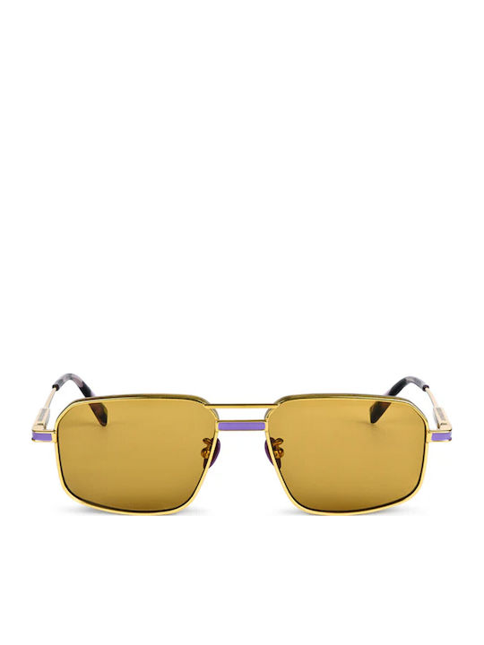 Oscar & Frank Mr Nanks Unisex Sunglasses with Metal Frame Gold/Lavender