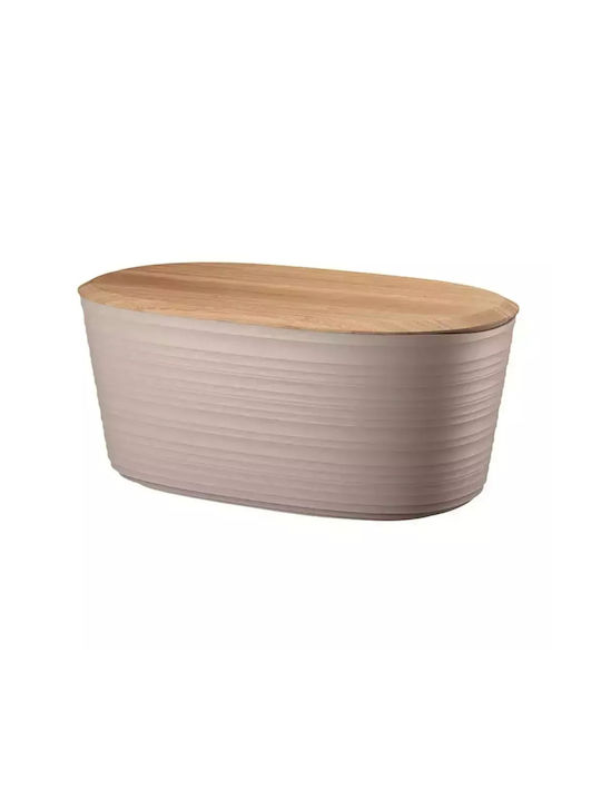 Bamboo Plastic Bread Box Brown 39x23x19cm