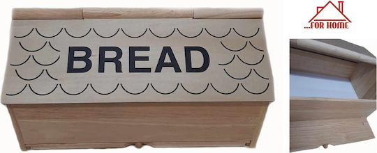 ForHome Bread Box Wooden 39x26x20cm