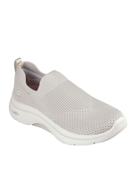GO WALK Arch Fit 2.0 Women's Slip-Ons Beige