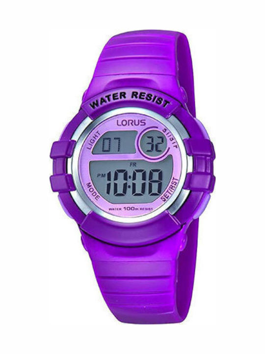 Lorus Παιδικό Ψηφιακό Ρολόι 32mm Μωβ