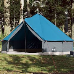 vidaXL Tipi De iarnă Cort Camping Albastru pentru 12 Persoane 600x600x350cm