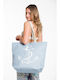 Beach Bag from Canvas Light Blue