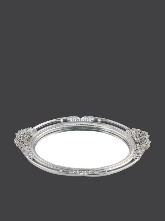 La Vista Wedding Tray with Mirror Silver 1pcs