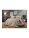 Dimcol Αρίσβη Σετ Σεντόνια Υπέρδιπλα 220x240εκ. 470 Beige (4τμχ)