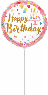 10" Mini Shape Balloon Pink Birthday