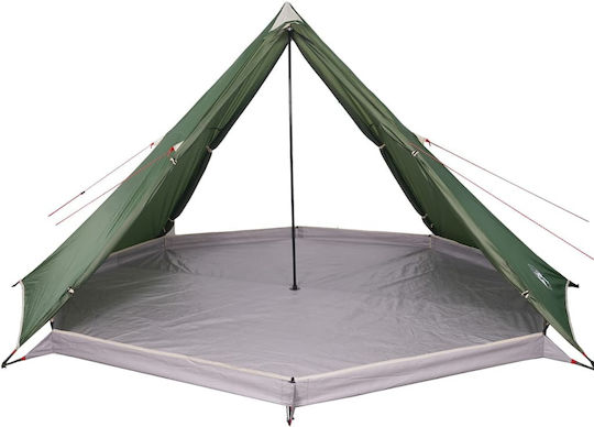vidaXL Camping Tent Teepee Green 3 Seasons for 8 People 400x400x200cm