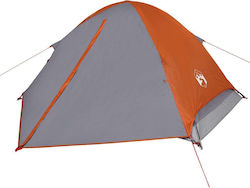 vidaXL Σκηνή Camping Ορειβασίας Γκρι 3 Εποχών για 4 Άτομα Αδιάβροχη 1220mm 275x213x122εκ.