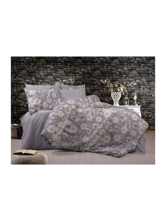 Dimcol Duvet Cover Queen 220x240 Grey