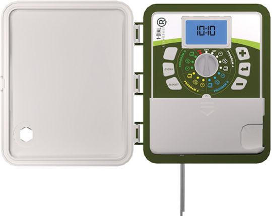 Hydrostab I-dial Rechargeable Προγραμματιστής Ποτίσματος Πίνακα Μπαταρίας 8 Στάσεων