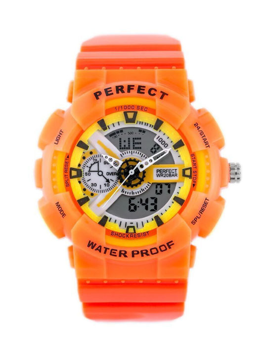 Perfect Uhr Batterie mit Orange Kautschukarmband