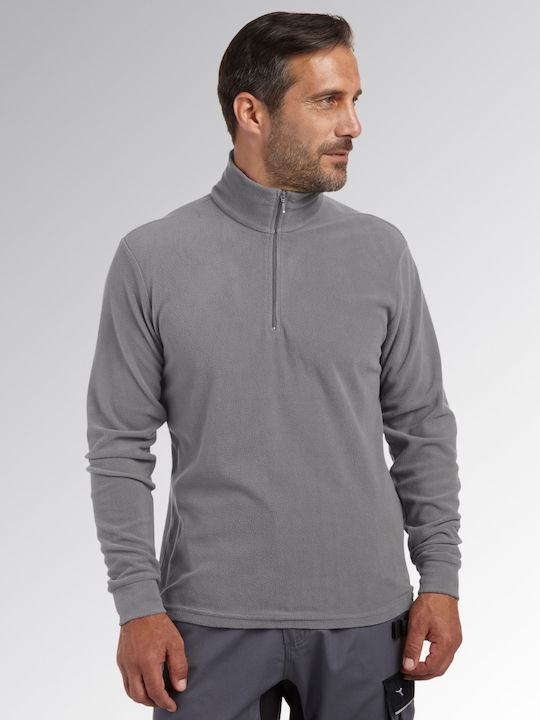 Long Sleeve Athletic Blouse Gray