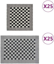 vidaXL Σετ 50 Ξενοδοχειακές Πετσέτες Μαύρες