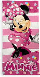 Dimcol Πετσέτα Θαλάσσης Quick Dry Disney Home Minnie 26 70x140 Pink 100% Microfiber