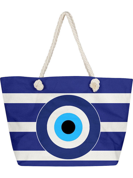 Summertiempo Fabric Beach Bag with Wallet Blue