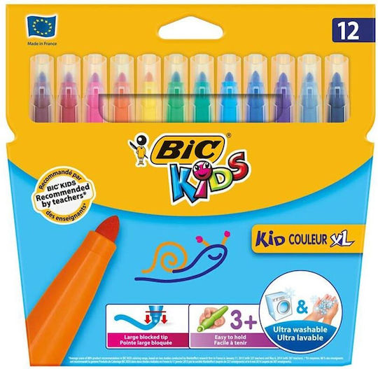 Флумастери XL Дебели 12бр 828966 Bic Kids